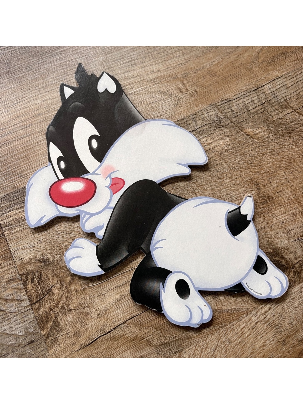 Vintage Looney Tunes Sylvester the Cat Wooden Wall Hanging Decoration – 12 Inch